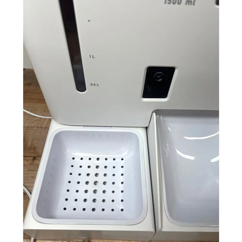 Leicko 4500ml Automatic Pet Feeder With LCD Display & Dual Bowls For Food & Wate